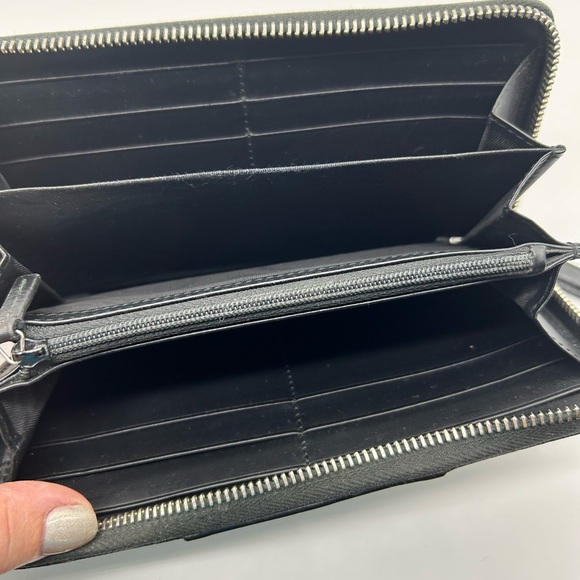 Gucci Supreme long canvas and leather black and tan wallet. Box and dust bag - Picture 6 of 8